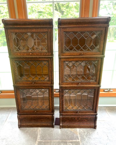Pair macey leaded door - of,