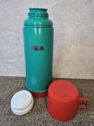 Thermos vintage red green - thermos,