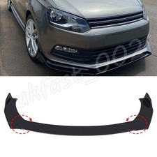 Front Bumper Lip Spoiler Splitter Wing Gloss Black For VW Polo GTI Scirocco UK