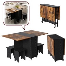 Industrial Drop Leaf Dining