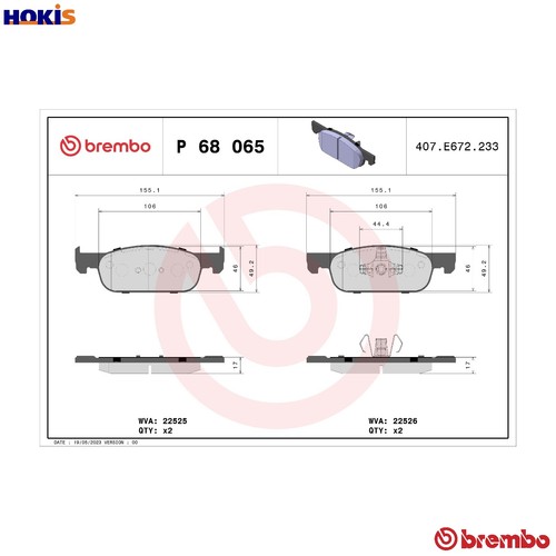 Brake pad set - pad,