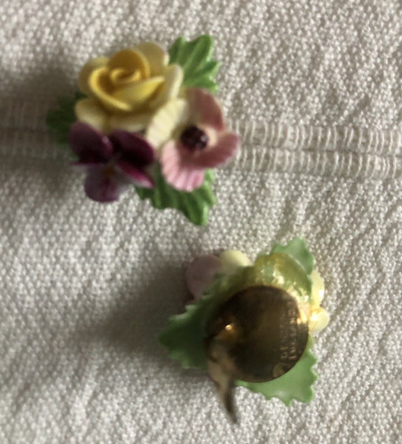 Denton china flower earrings - flower,