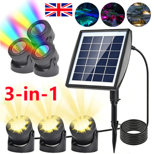 Solar powered pond lights in - powered, 3