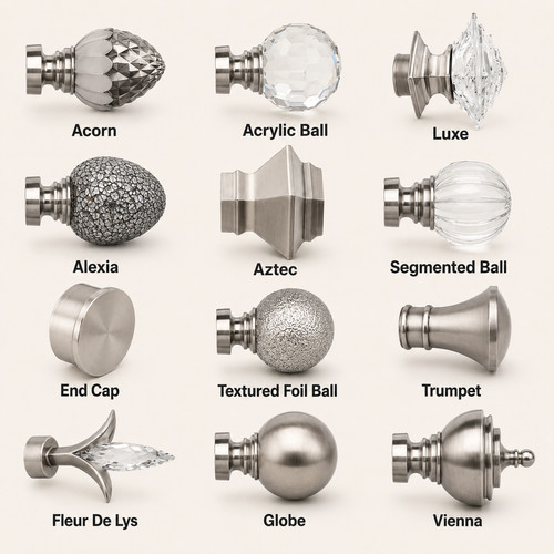 35mm satin silver poles - satin,