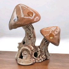 Attractive Twin Toadstool Garden Sculpture, Tinkling Toadstools Frostproof