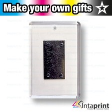 Blank Acrylic Fridge Magnet Case Clear Personalise 70 x 45mm Photo Insert DIY