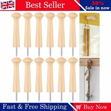 12PCS Wooden Shaker Peg Hooks