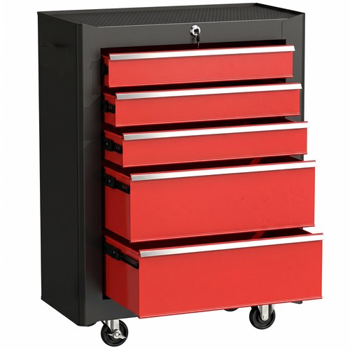 Homcom drawer lockable - 5-drawer, steel