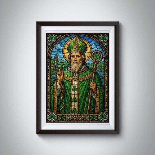 Saint patrick stained - patrick,