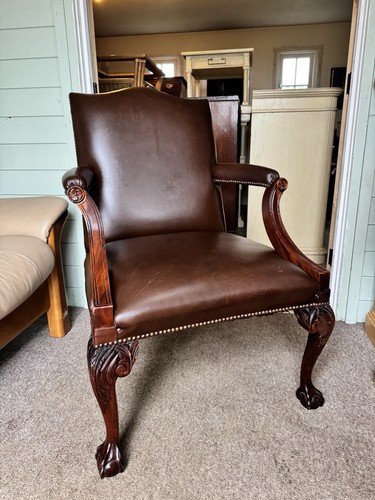 Brown leather gainsborough - brown,