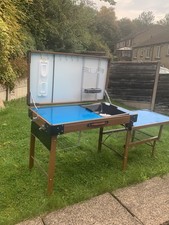 Vintage COLEMAN Camping Kitchen Portable Folding Game Table Sink 40” x 20" x 6"