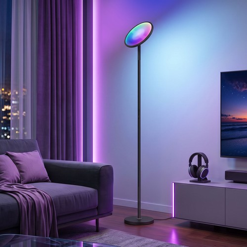 Uplighter floor lamp with rgb - floor,