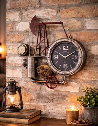 Industrial steampunk oil pump - oil,
