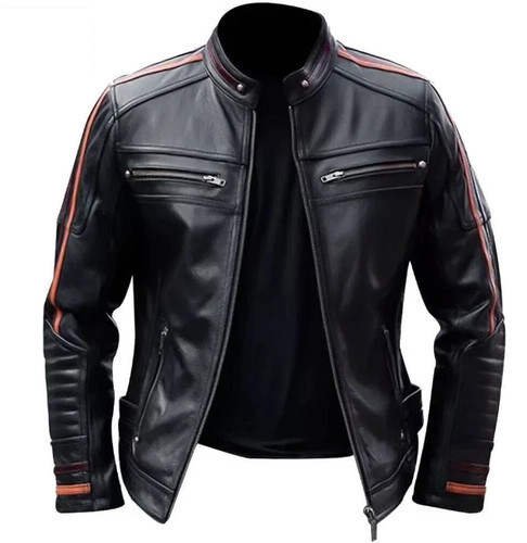 Cafe racer biker slim fit - cafe,