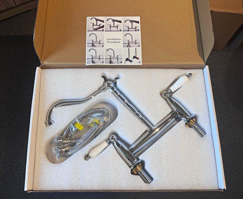 Chrome bridge kitchen tap - bridge,