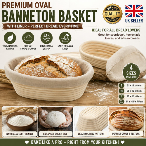 Premium oval banneton basket - premium,