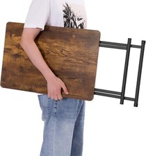 HOOBRO Folding TV Tray Side