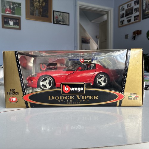 Burago dodge viper gold - burago, rt/10