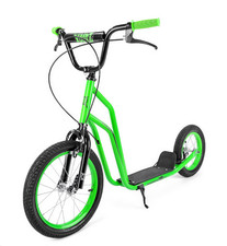 Xootz Kids BMX Scooter Green Two Wheel Stunt Bike Pneumatic Tyres Outdoor Ride