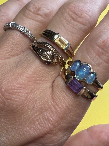 Vintage 9ct gold and amethyst - vintage,