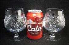 Pair of Edinburgh Crystal EMBASSY Balloon Brandy Glasses 5"h (unsigned)