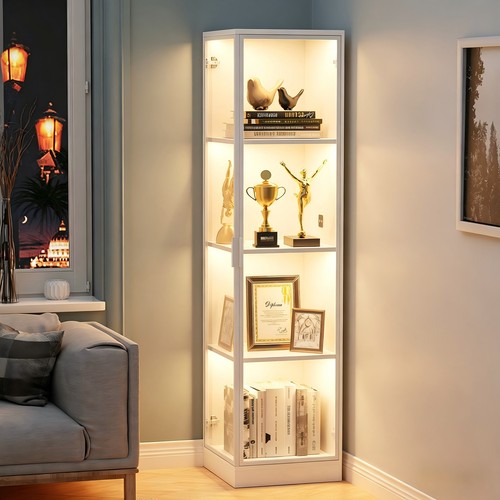Corner display case with - corner,