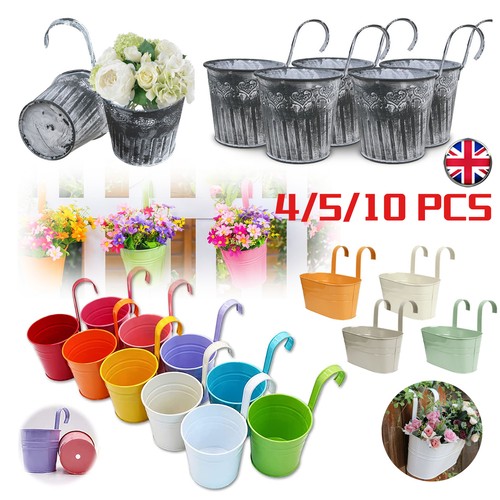 Metal flower pots - flower,
