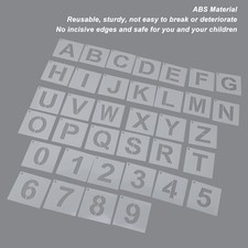2 Inch 36pcs Letter Numbers Stencils Set For Spray Painting Reusable Alphabe XG5