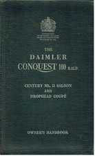 DAIMLER CONQUEST MK2 100hp CENTURY SALOON & D.H.COUPE ORIG. 1956 OWNERS HANDBOOK