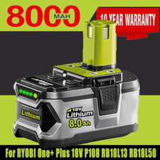 Replacement For Ryobi One+ Plus P108 BPP-1815 BPP-1817 P107 18V 8.0Ah Battery UK