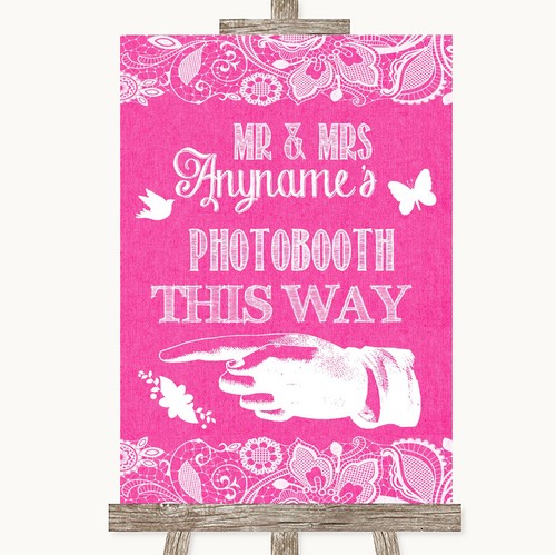 Bright pink burlap - pink, &