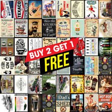 Retro Metal Tin Sign Pub Bar man cave shabby Chic accessory Poster Home. A4/A3