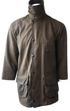 BARBOUR SOLWAY ZIPPER Brown Wax Zip Up Lined Collard Over Coat Size 34” Ex Cond