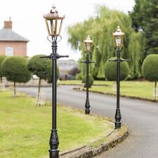2.3m Copper Traditional Victorian Cast Iron Garden Lamp Post Set Street Lighting