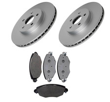 JAGUAR X TYPE  2.0 2.2 DIESEL 2000-2009 TWO FRONT BRAKE DISCS & PADS SET