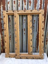 LARGE PAIR ANTIQUE WOOD &