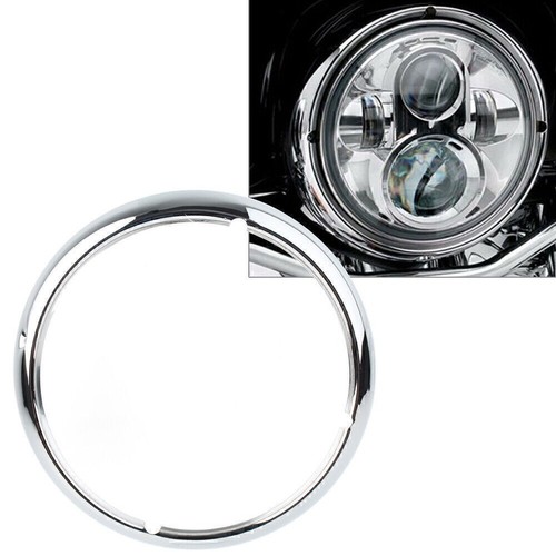 Chrome front head light - 7",