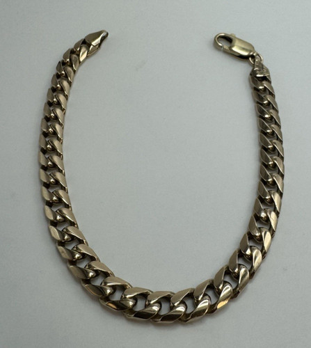 9ct yellow gold heavy cuban - gold,
