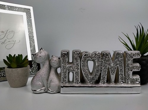 Home sign silver crush - silver,