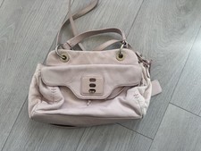 Salmon Pink Grained Leather