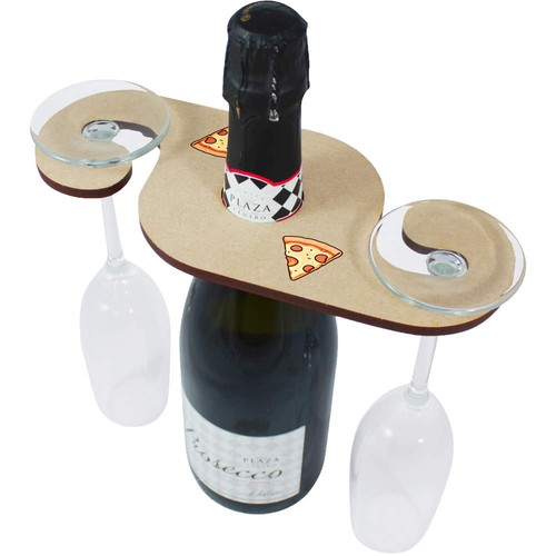 Pizza slice wine - wine, glass