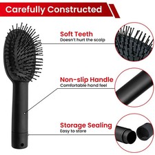 Hair Brush Secret Stash Hidden Storage Compartment Tool For Jewelry Valuables