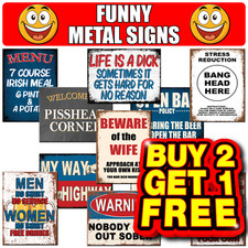 FUNNY METAL SIGNS RETRO