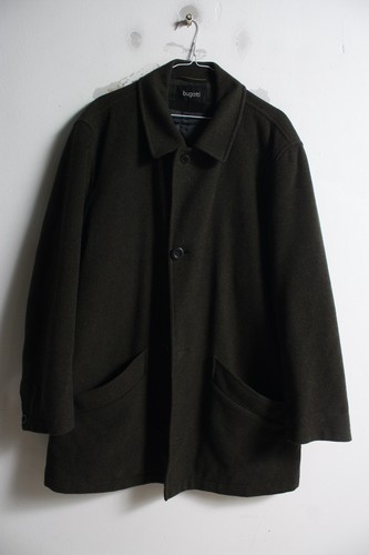 Bugatti mens wool coat green - bugatti,