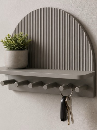 Wall hung shelf and key - hung,