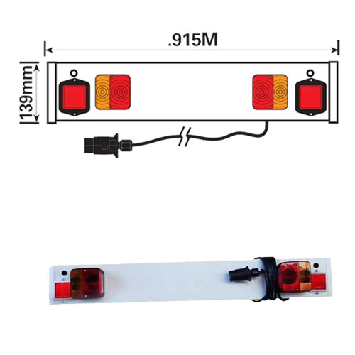 Trailer lighting board 3ft - board,