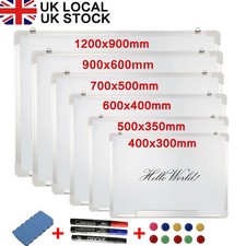 50/60/70/120cm Wide Magnetic Whiteboard Home Office Notice Dry Wipe White Board