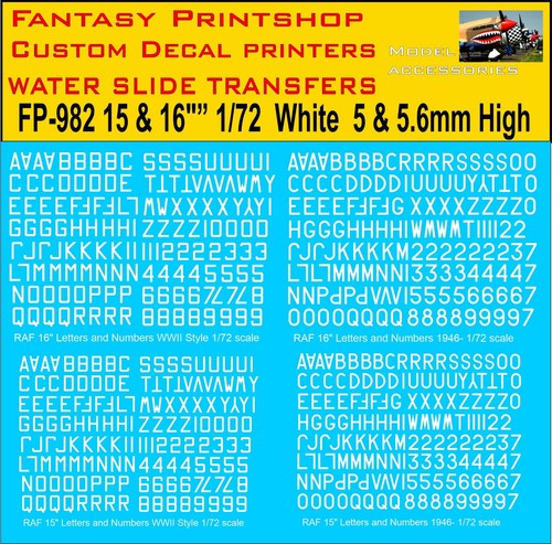Raf letters numbers - 15",