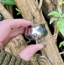 Small silver cauldron antique - small,
