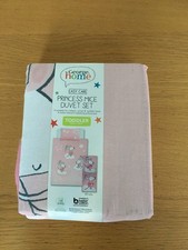 George Asda Pink Princess Mice Duvet Set for Junior/Toddler/Cot Bed